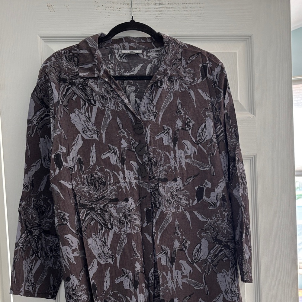 Habitat Floral Button-Up Blouse